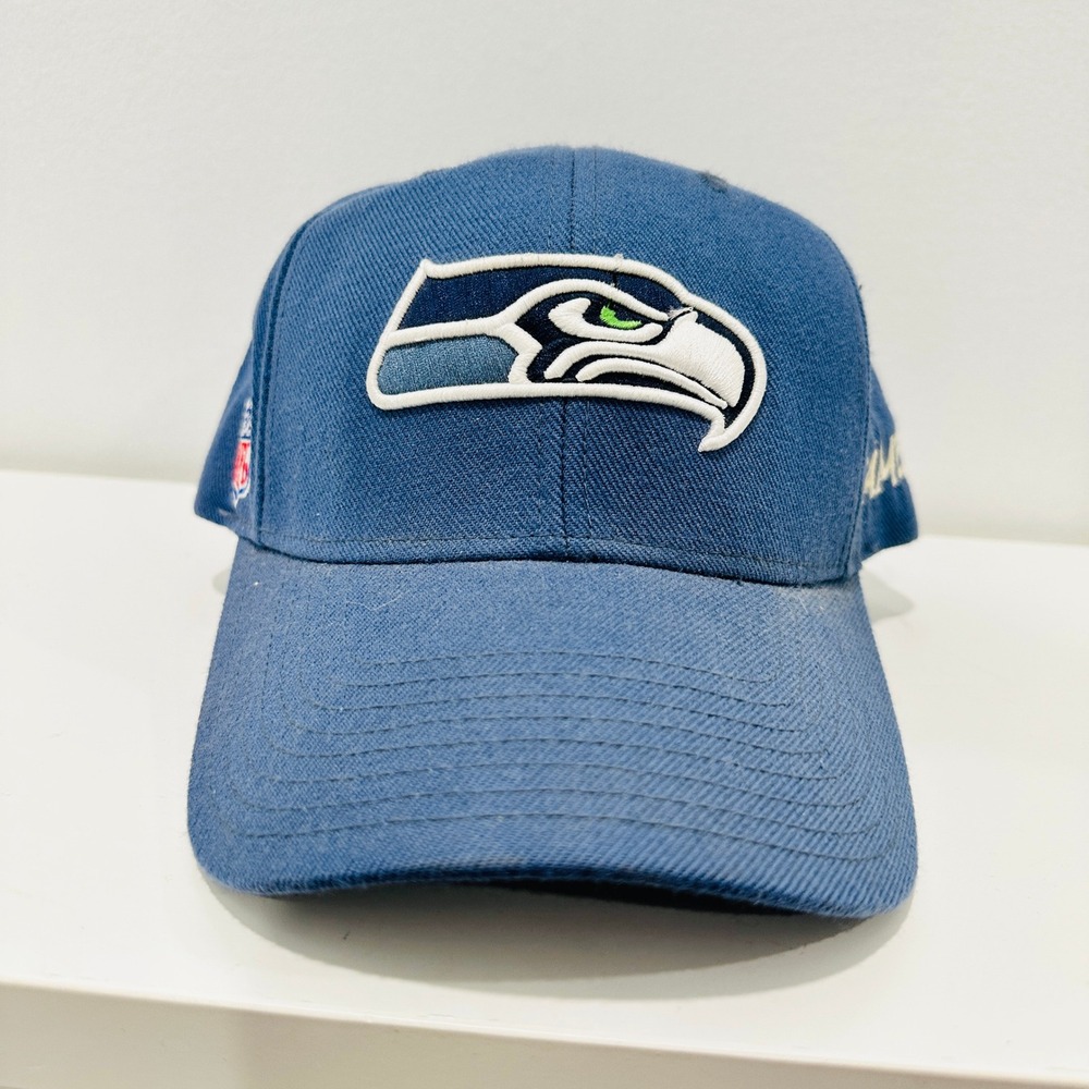 Reebok Seattle Seahawks NFL Authentic Sideline Blue Adjustable Hat James Cap